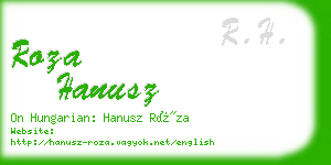 roza hanusz business card